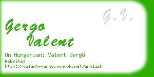 gergo valent business card