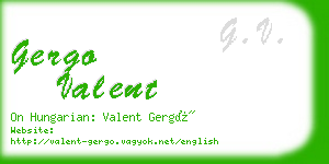 gergo valent business card